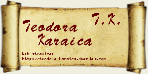 Teodora Karaica vizit kartica